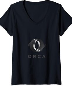 Womens Cute Orca - I Love Orca V-Neck T-Shirt