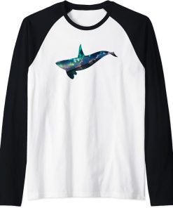 Orca Whale Alaska Raglan Baseball Tee